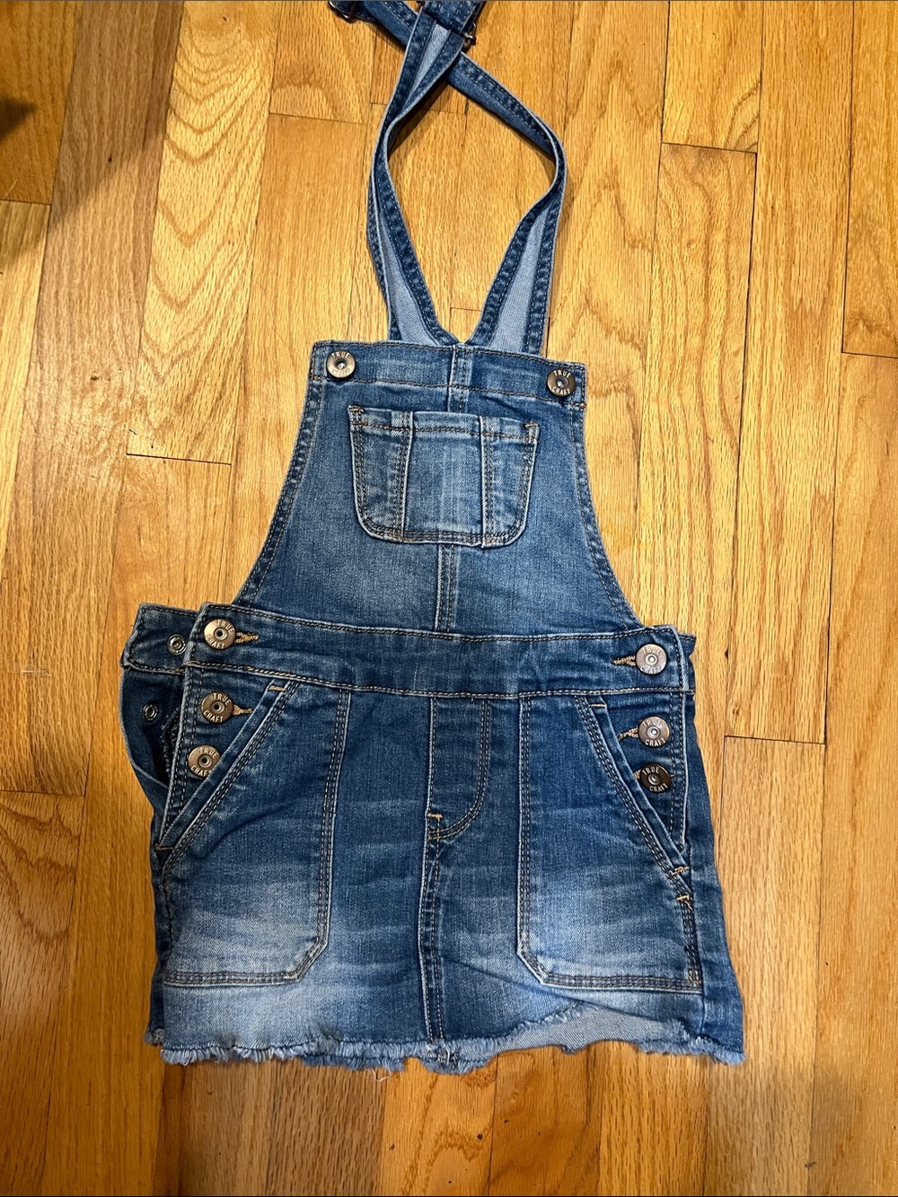 Craft Blue Denim Kids Overall Skirt with Pockets